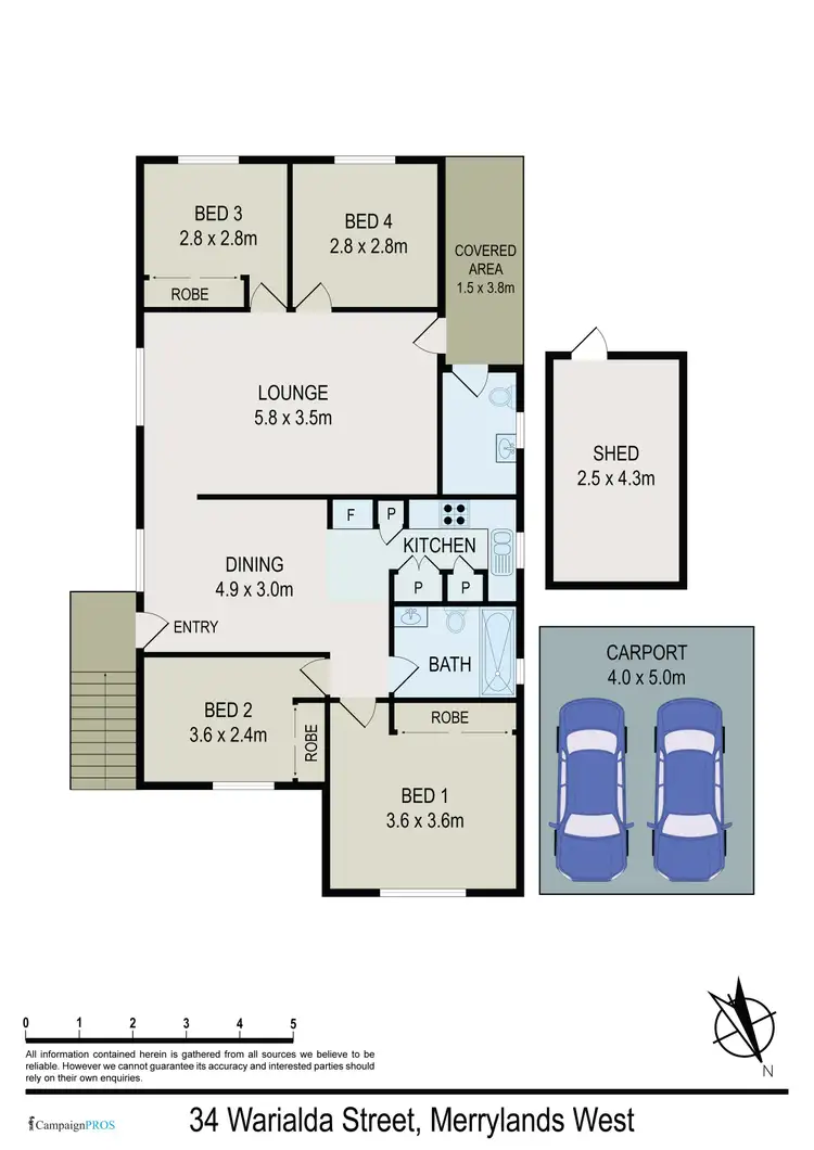 Floorplan of Homely house listing, 34 Warialda Street, Merrylands West NSW 2160