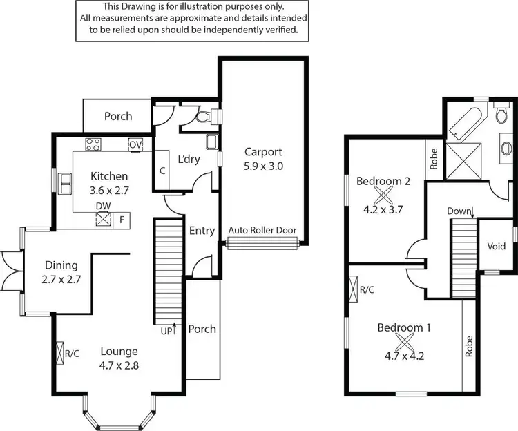 Floorplan of Homely townhouse listing, 1/479 Military Road, Grange SA 5022