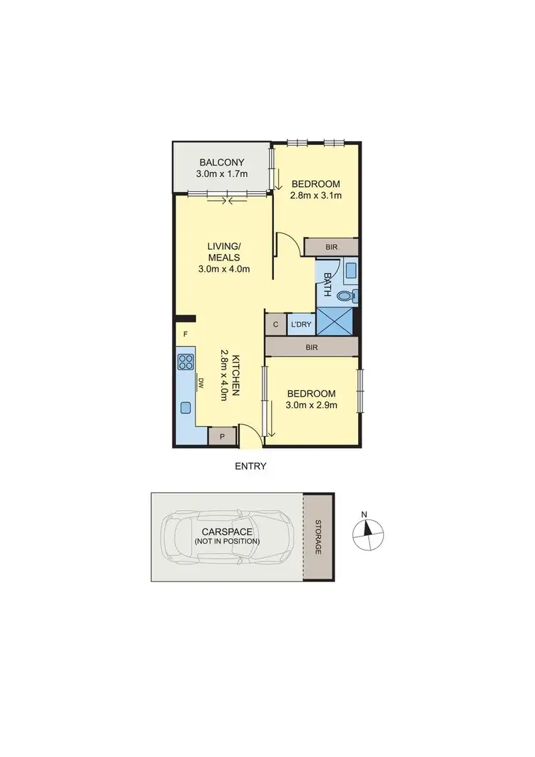 Floorplan of Homely apartment listing, 304/182-200 Lygon Street, Brunswick East VIC 3057
