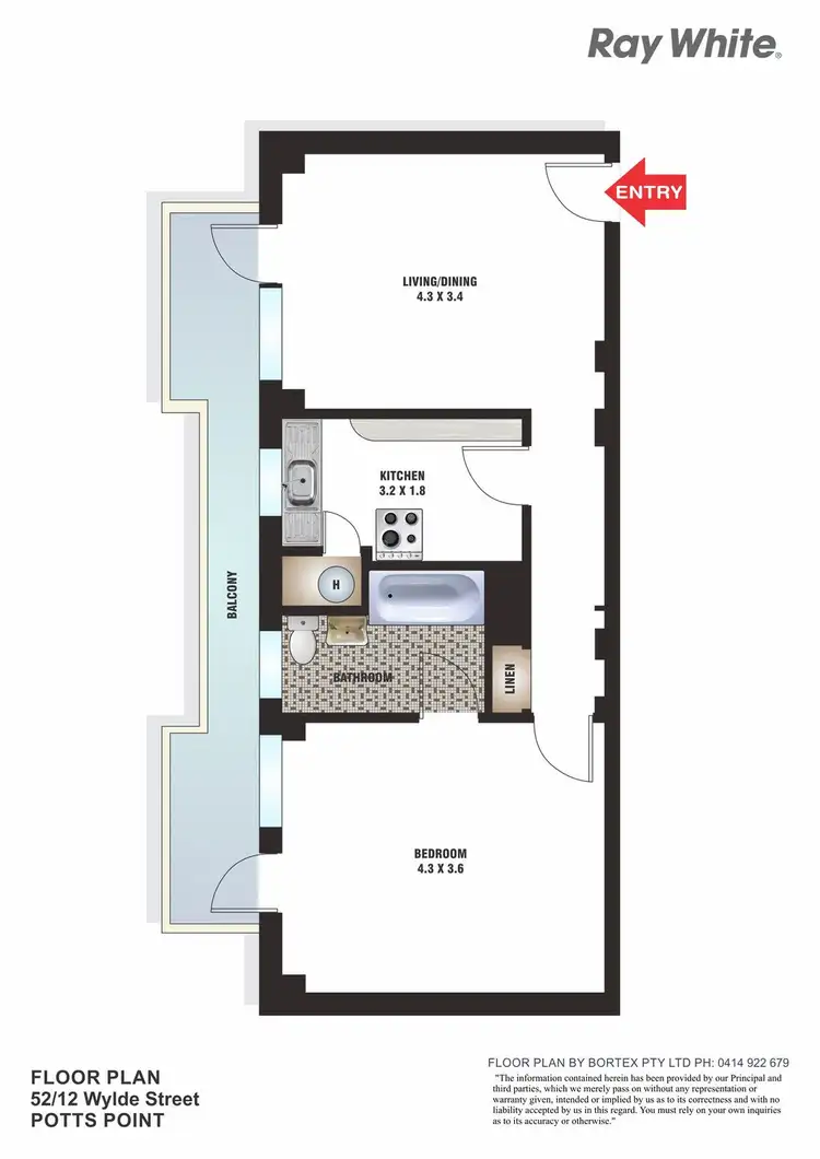 Floorplan of Homely apartment listing, 52/12 Wylde Street, Potts Point NSW 2011
