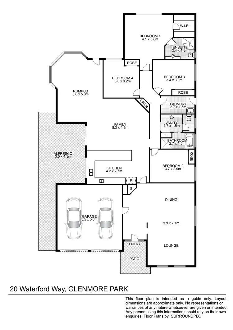 Floorplan of Homely house listing, 20 Waterford Way, Glenmore Park NSW 2745