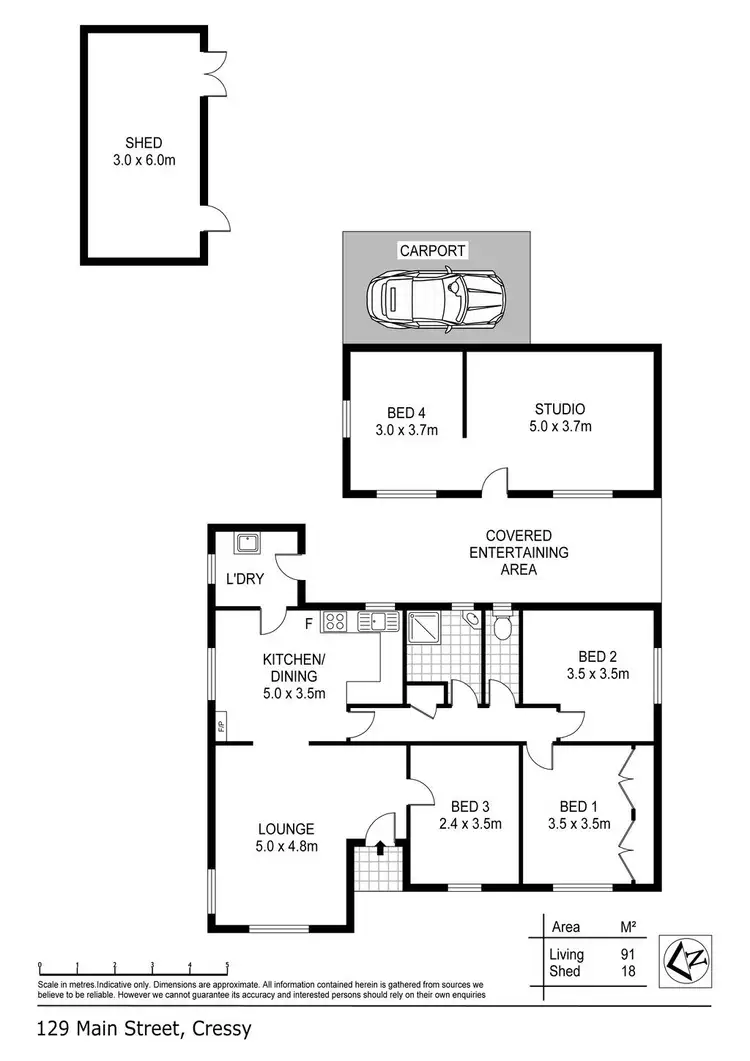 Floorplan of Homely house listing, 129 Main Street, Cressy TAS 7302