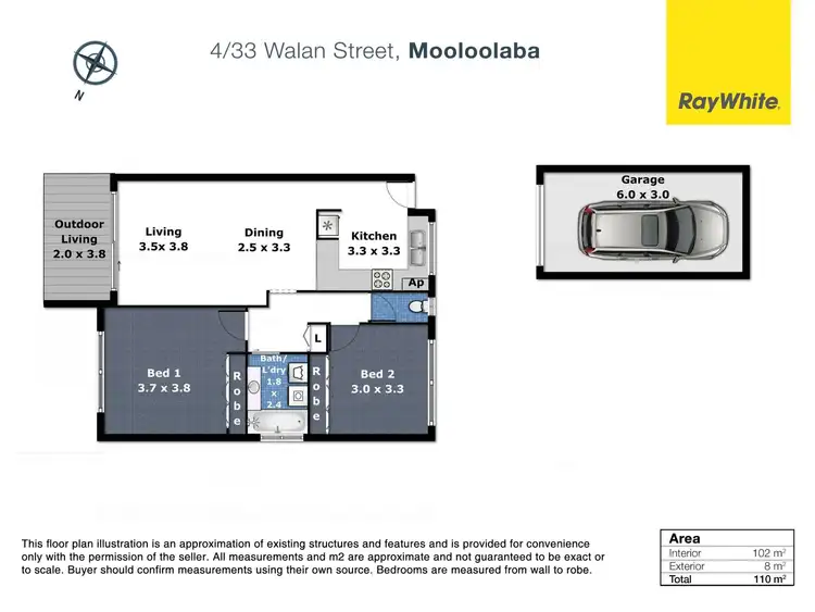 Floorplan of Homely unit listing, 4/33 Walan Street, Mooloolaba QLD 4557