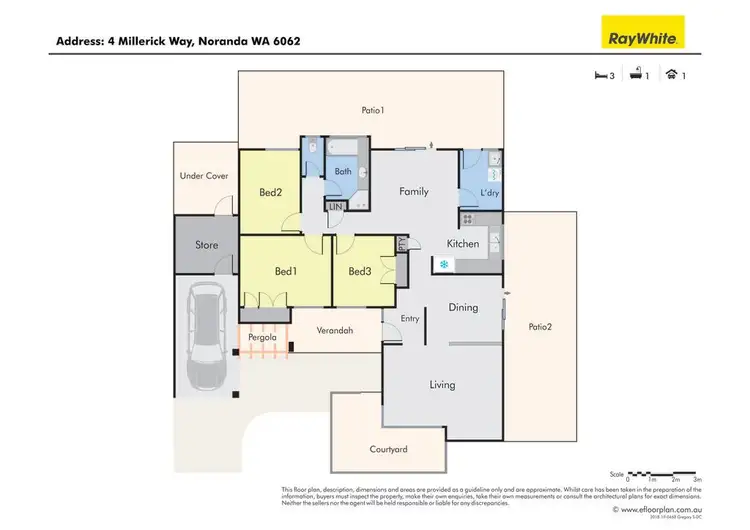 Floorplan of Homely house listing, 4 Millerick Way, Noranda WA 6062