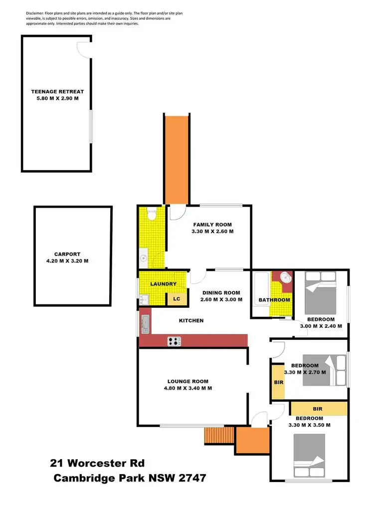 Floorplan of Homely house listing, 21 Worcester Road, Cambridge Park NSW 2747