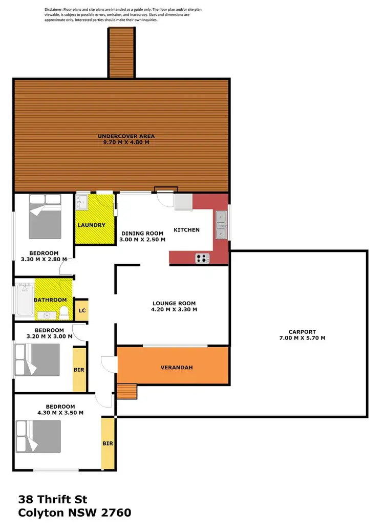 Floorplan of Homely house listing, 38 Thrift Street, Colyton NSW 2760