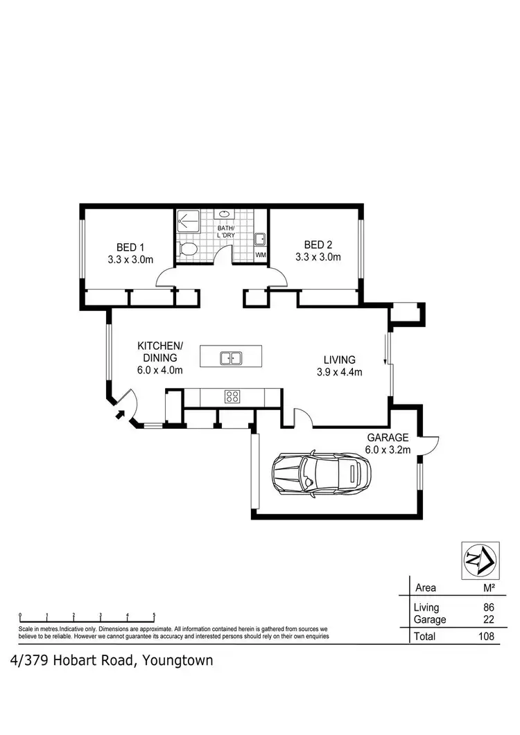 Floorplan of Homely unit listing, 4/379 Hobart Road, Youngtown TAS 7249