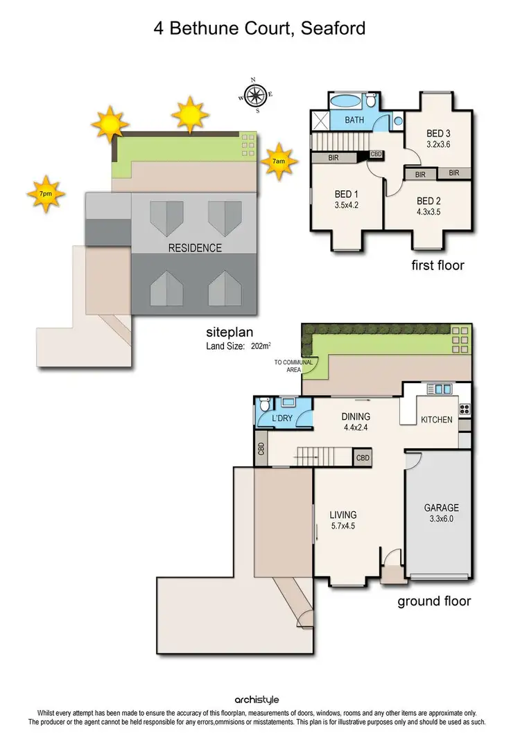 Floorplan of Homely townhouse listing, 4 Bethune Court, Seaford VIC 3198