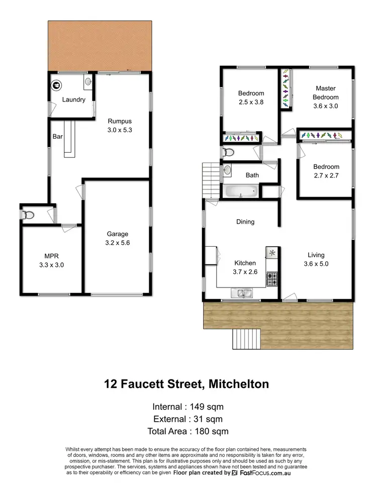 Floorplan of Homely house listing, 12 Faucett Street, Mitchelton QLD 4053