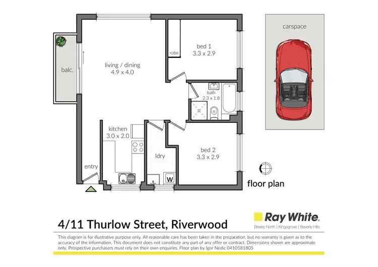 Floorplan of Homely unit listing, 4/11 Thurlow Street, Riverwood NSW 2210