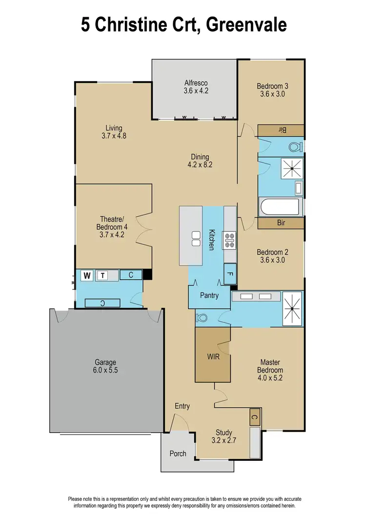 Floorplan of Homely house listing, 5 Christine Court, Greenvale VIC 3059