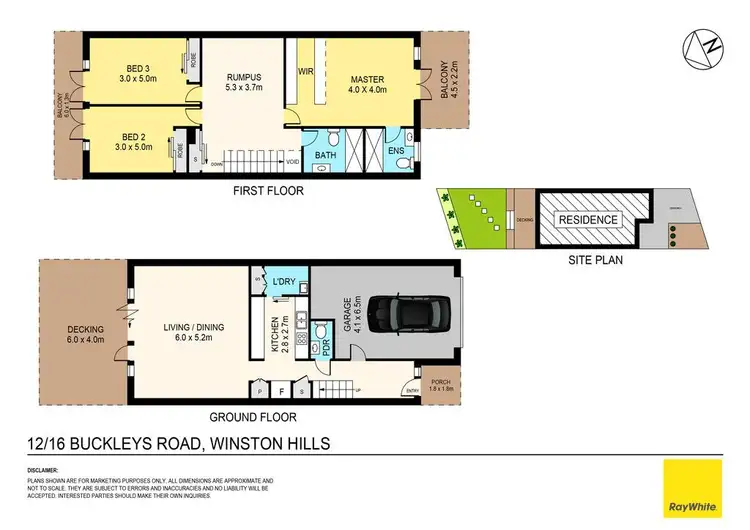 Floorplan of Homely townhouse listing, 12/16 Buckleys Road, Winston Hills NSW 2153