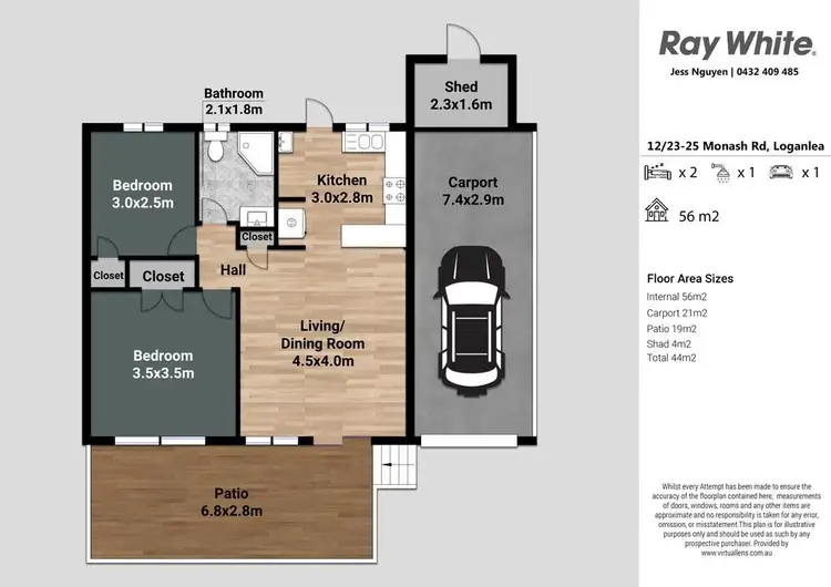 Floorplan of Homely unit listing, 12/23-25 Monash Road, Loganlea QLD 4131