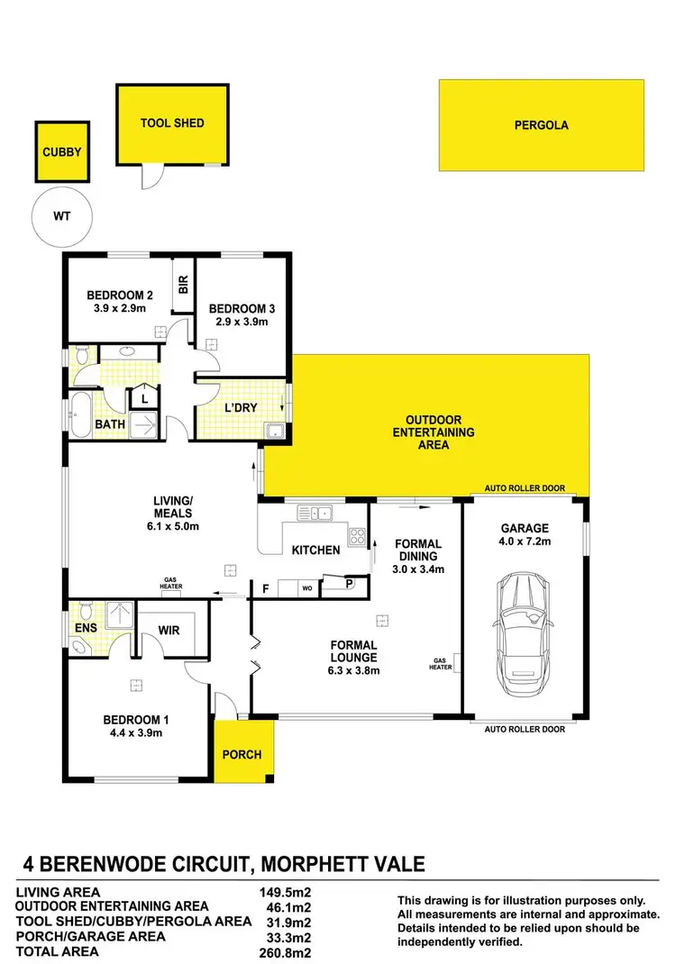 Floorplan of Homely house listing, 4 Berenwode Circuit, Morphett Vale SA 5162