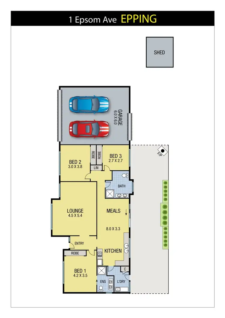 Floorplan of Homely house listing, 1 Epsom Avenue, Epping VIC 3076