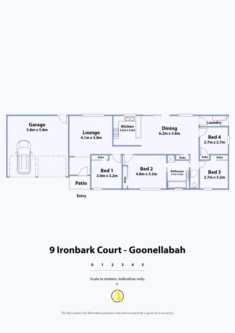 Floorplan of Homely house listing, 9 Ironbark Court, Goonellabah NSW 2480