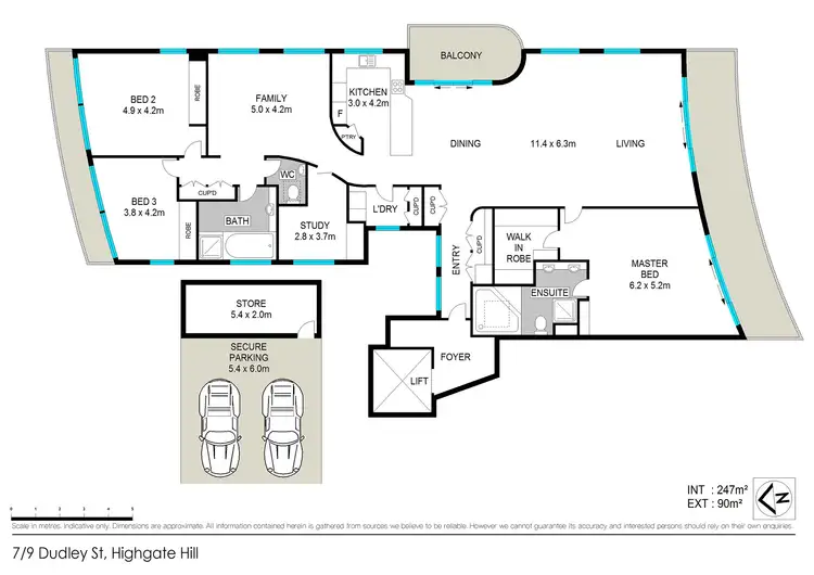 Floorplan of Homely apartment listing, 7/9 Dudley Street, Highgate Hill QLD 4101