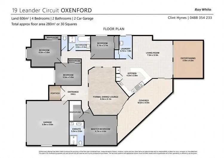 Floorplan of Homely house listing, 19 Leander Circuit, Oxenford QLD 4210