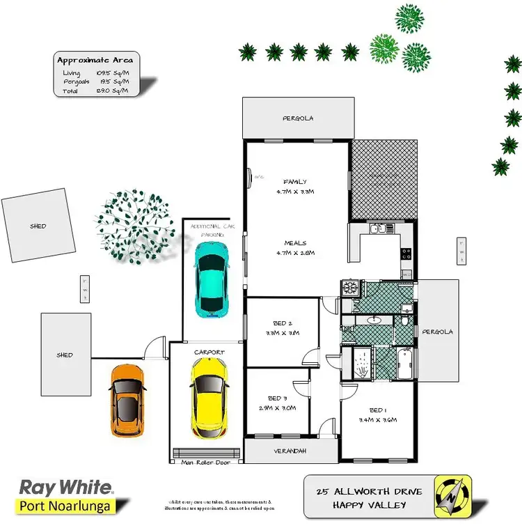 Floorplan of Homely house listing, 25 Allworth Drive, Happy Valley SA 5159