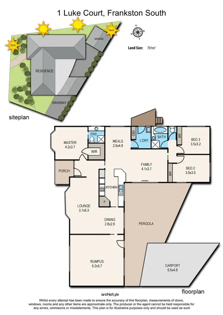 Floorplan of Homely house listing, 1 Luke Court, Frankston South VIC 3199