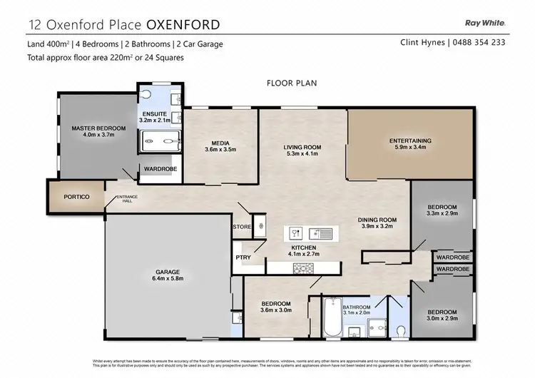Floorplan of Homely house listing, 12 Oxenford Place, Oxenford QLD 4210
