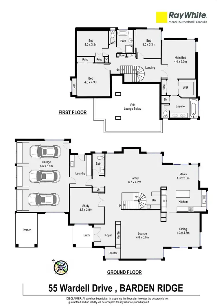 Floorplan of Homely house listing, 55 Wardell Drive, Barden Ridge NSW 2234