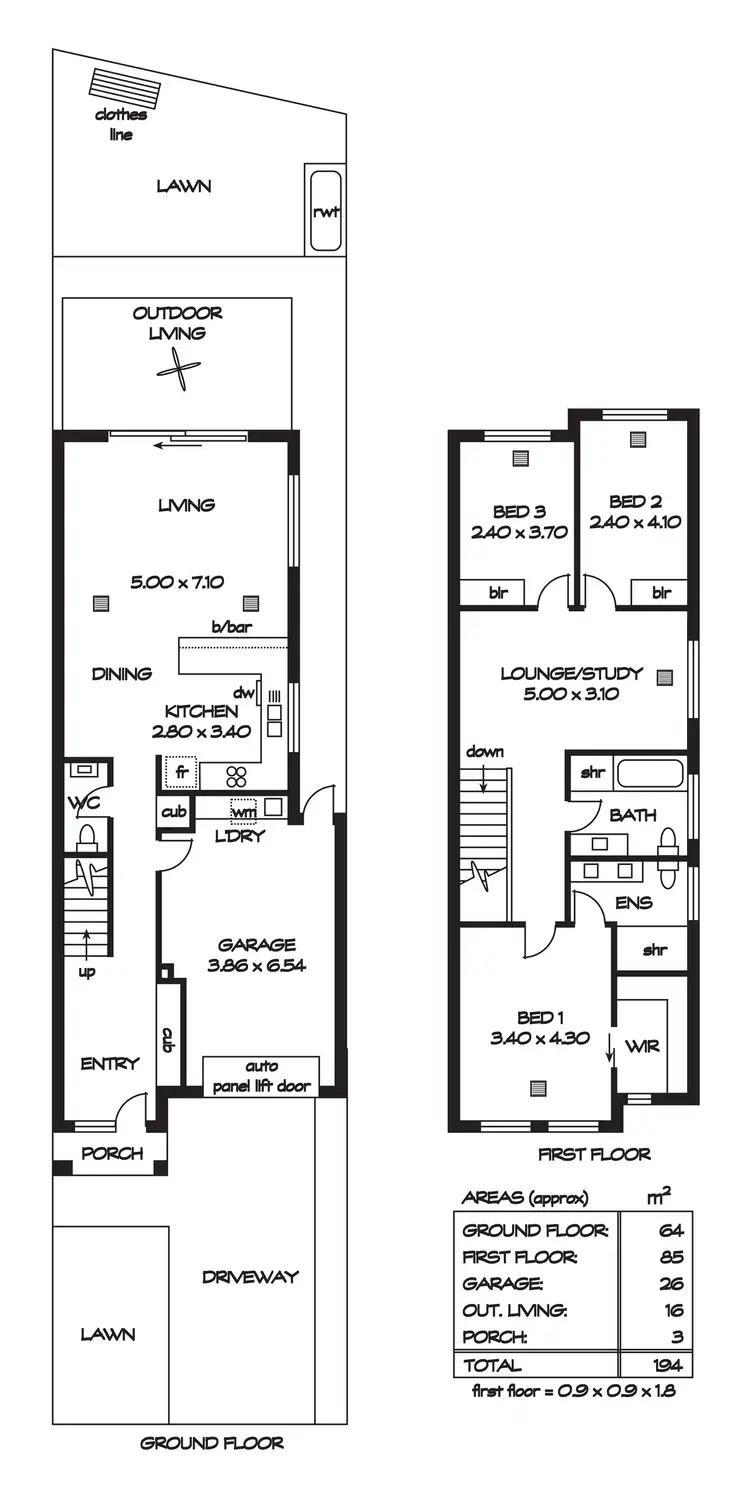 Floorplan of Homely townhouse listing, 5A Raymel Crescent, Campbelltown SA 5074