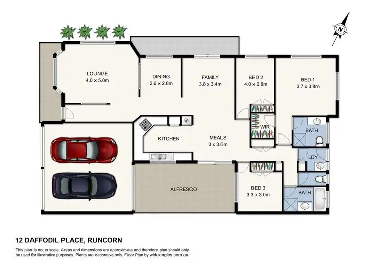 Floorplan of Homely house listing, 12 Daffodil Place, Runcorn QLD 4113