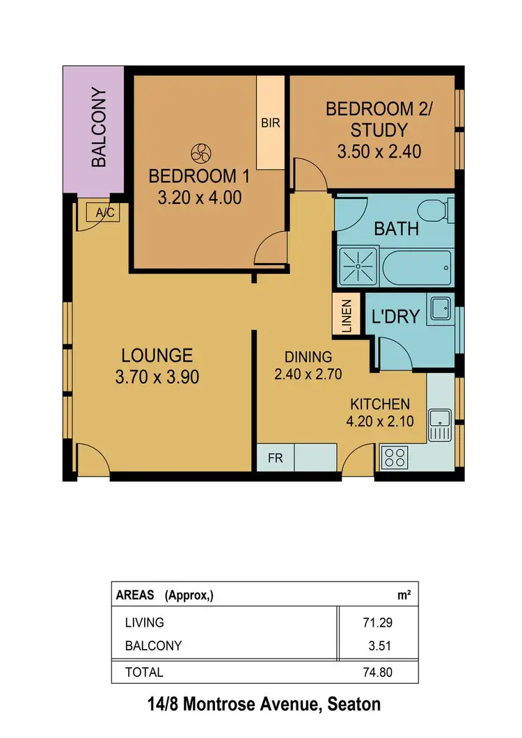 Floorplan of Homely unit listing, 14/8 Montrose Avenue, Seaton SA 5023