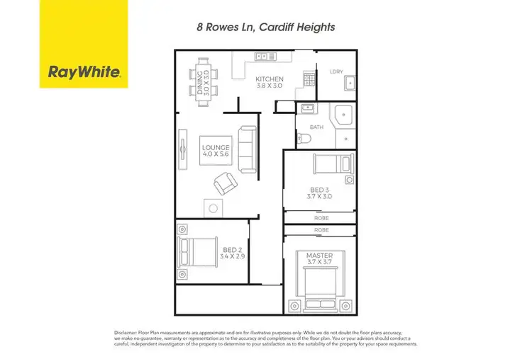 Floorplan of Homely house listing, 8 Rowes Lane, Cardiff Heights NSW 2285