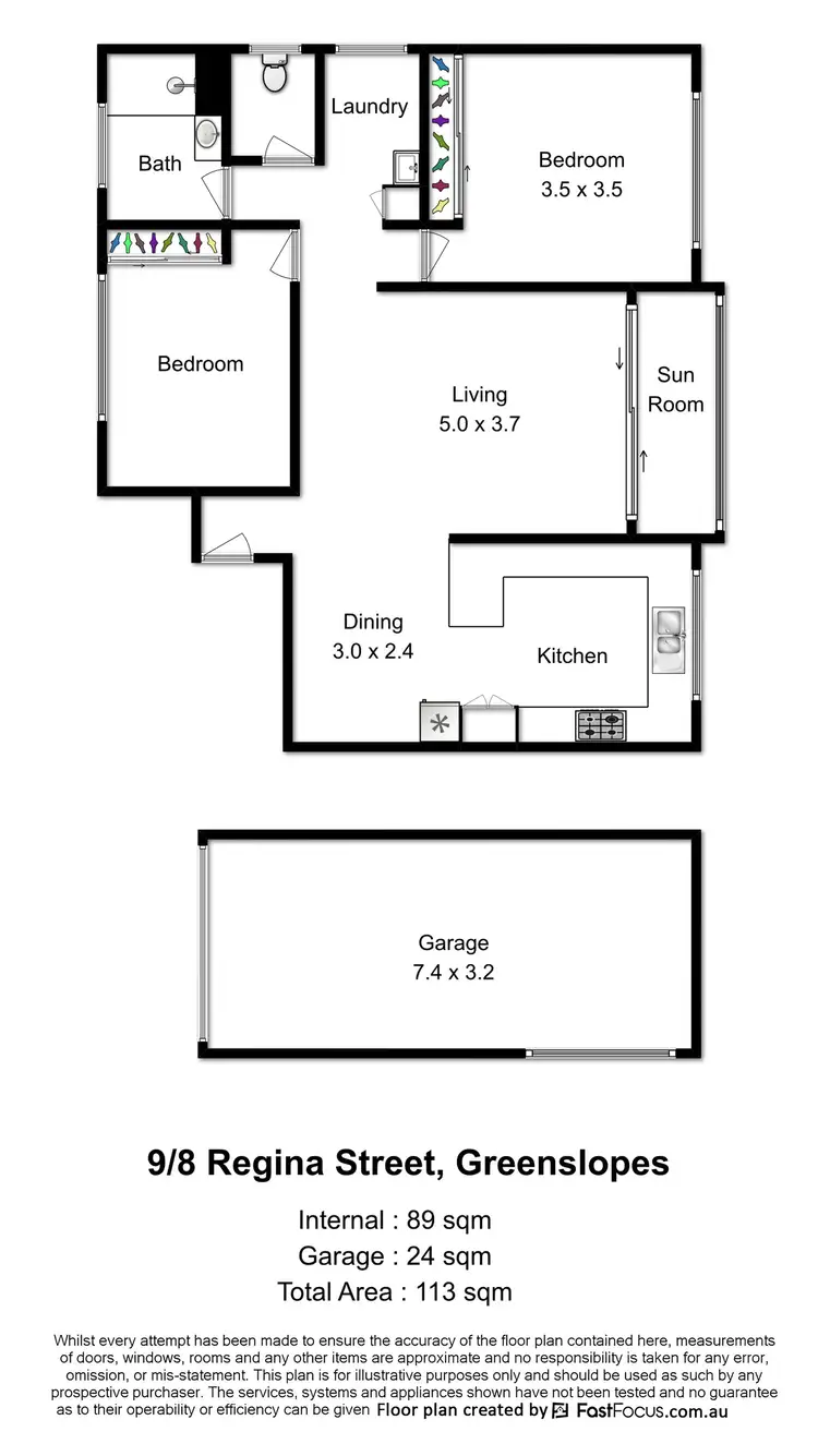 Floorplan of Homely unit listing, 9/8 Regina Street, Greenslopes QLD 4120
