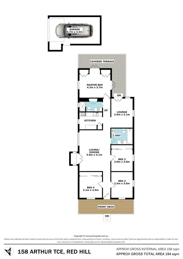Floorplan of Homely house listing, 158 Arthur Terrace, Red Hill QLD 4059