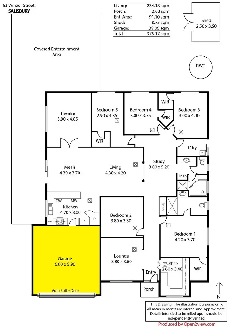Floorplan of Homely house listing, 53 Winzor Street, Salisbury SA 5108