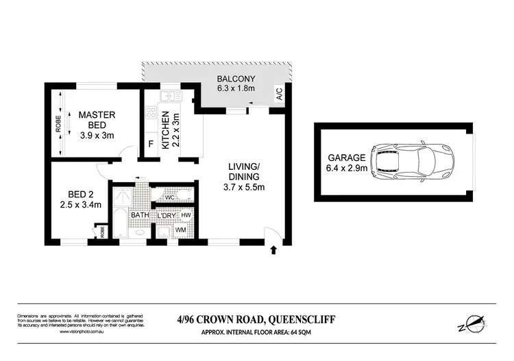Floorplan of Homely apartment listing, 4/96 Crown Road, Queenscliff NSW 2096