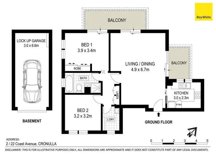 Floorplan of Homely apartment listing, 2/22 Coast Avenue, Cronulla NSW 2230