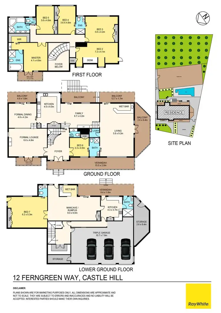 Floorplan of Homely house listing, 12 Ferngreen Way, Castle Hill NSW 2154