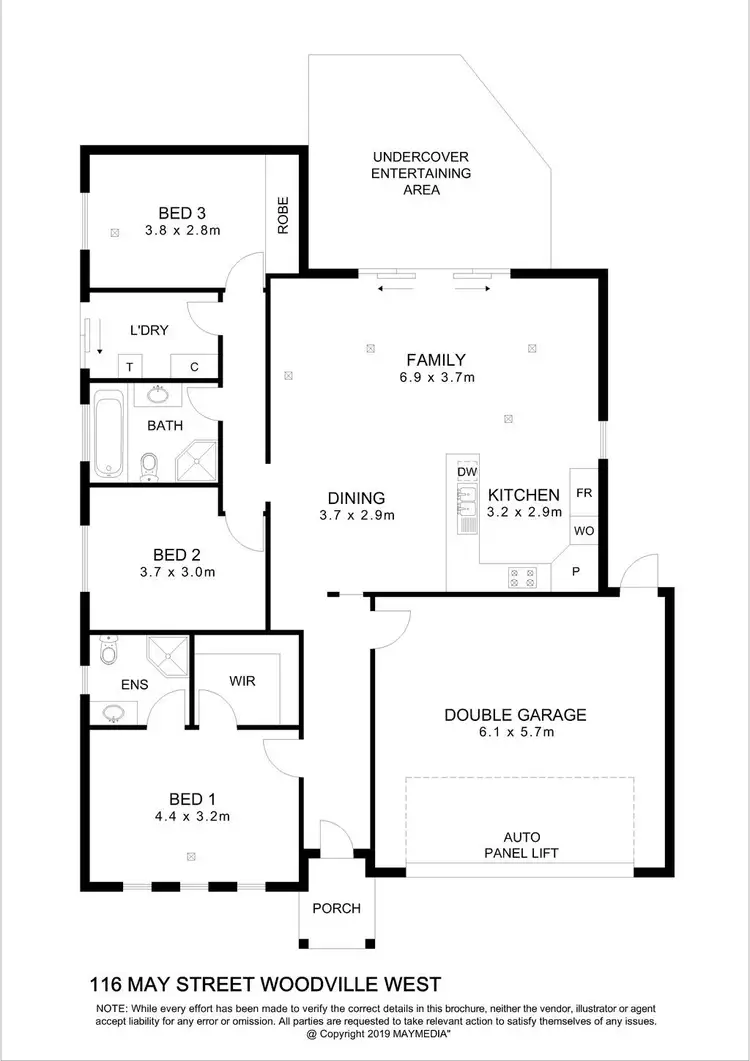 Floorplan of Homely house listing, 116 May Street, Woodville West SA 5011
