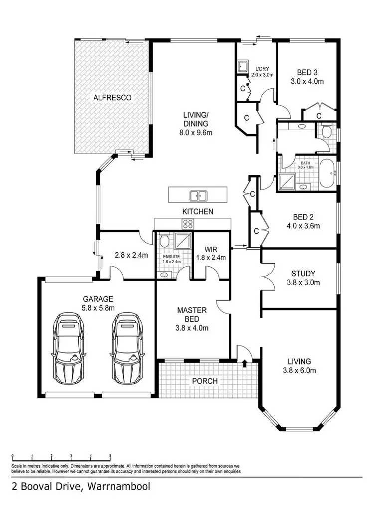 Floorplan of Homely house listing, 2 Booval Drive, Warrnambool VIC 3280