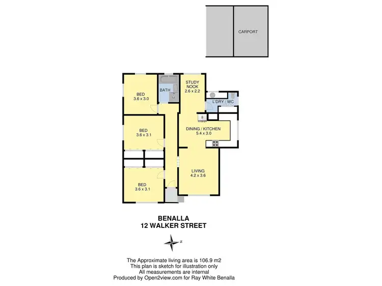 Floorplan of Homely house listing, 12 Walker Street, Benalla VIC 3672
