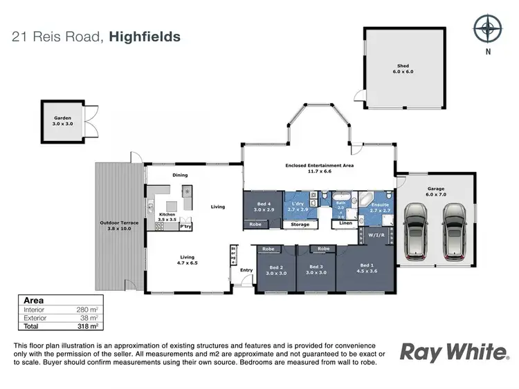 Floorplan of Homely house listing, 21 Reis Road, Highfields QLD 4352