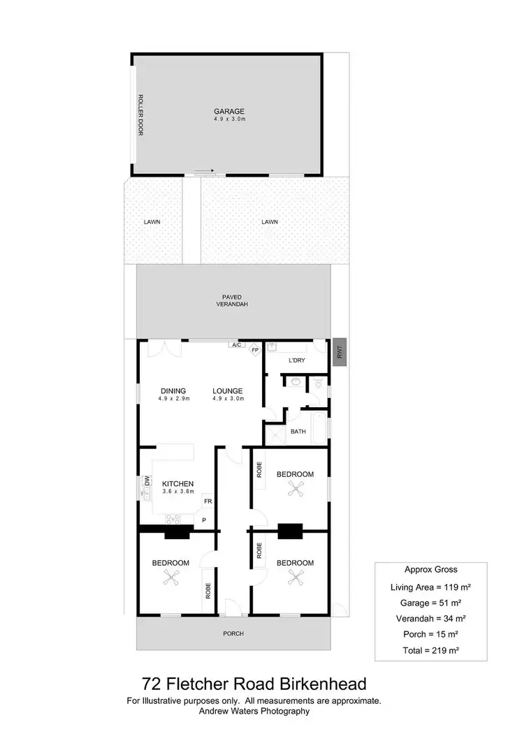 Floorplan of Homely house listing, 72 Fletcher Road, Birkenhead SA 5015