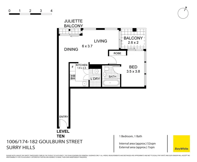 Floorplan of Homely apartment listing, 1006/174-182 Goulburn Street, Surry Hills NSW 2010