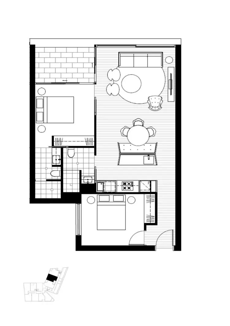 Floorplan of Homely apartment listing, 304/1 Meriton Street, Gladesville NSW 2111