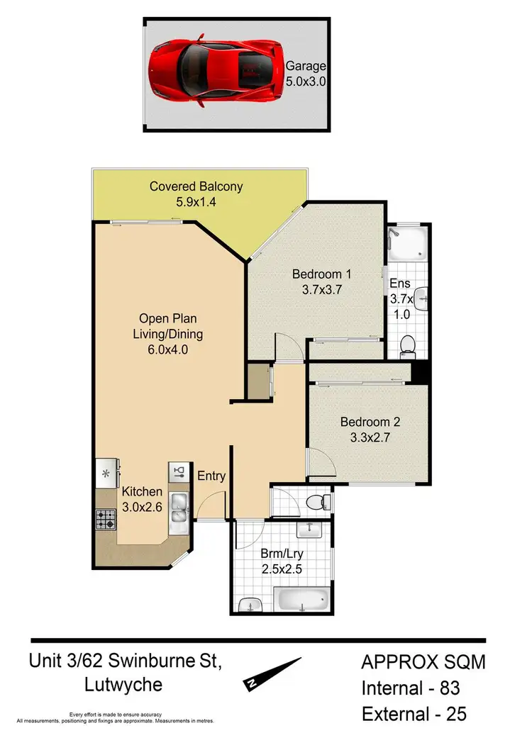 Floorplan of Homely unit listing, 3/62 Swinburne Street, Lutwyche QLD 4030