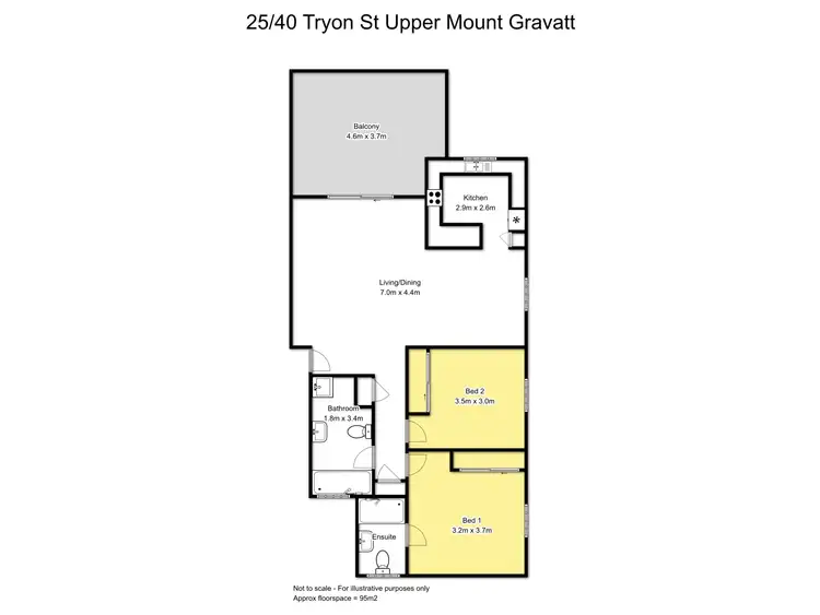Floorplan of Homely apartment listing, 25/40 Tryon Street, Upper Mount Gravatt QLD 4122