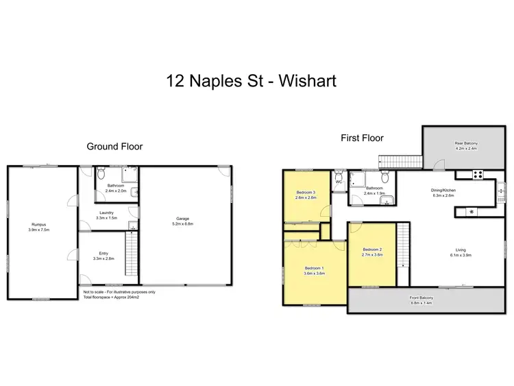 Floorplan of Homely house listing, 12 Naples Street, Wishart QLD 4122