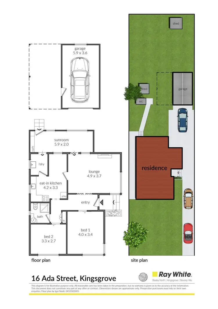 Floorplan of Homely house listing, 16 Ada Street, Kingsgrove NSW 2208