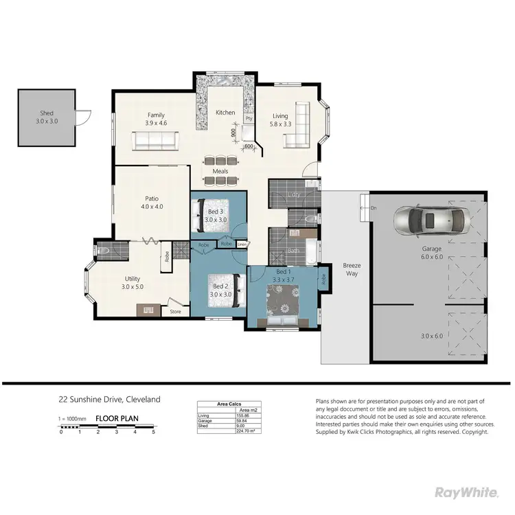 Floorplan of Homely house listing, 22 Sunshine Drive, Cleveland QLD 4163