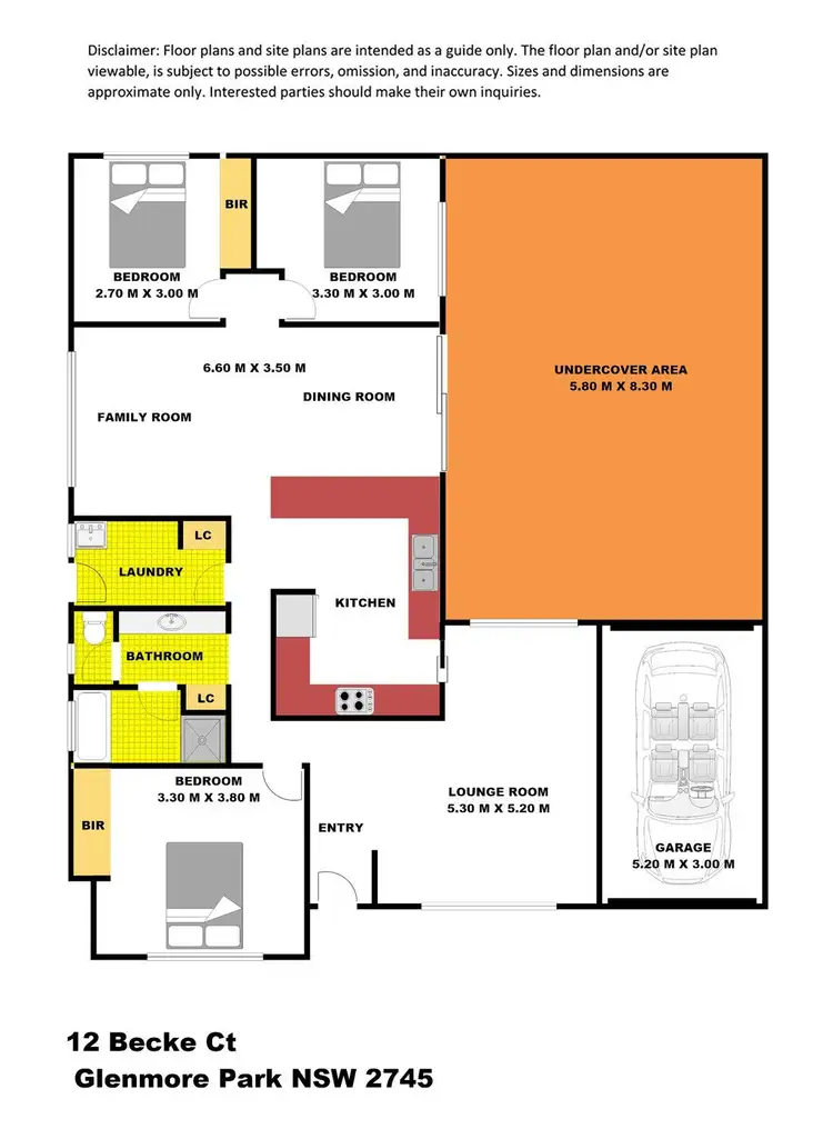Floorplan of Homely house listing, 12 Becke Court, Glenmore Park NSW 2745