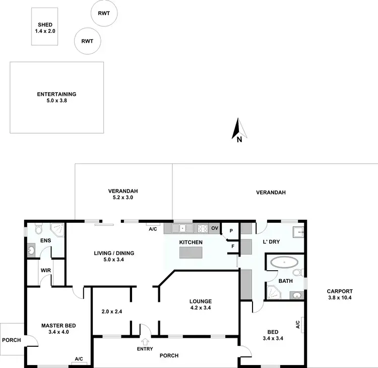 Floorplan of Homely house listing, 15 Anton Street, Sevenhill SA 5453